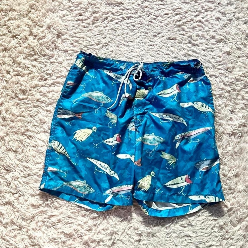 Fishing Lure Country Southern Rustic Beach Lake Quirky Swim Shorts Mens XXL